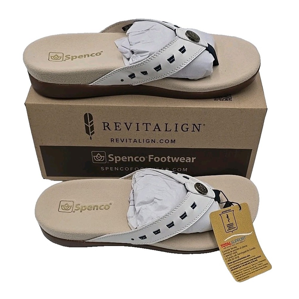 Spenco Lagunna Women‎ White Orthotic Slide Sandals Slip On Size US 10B
